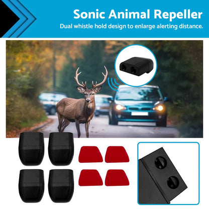 Sonic Animal Repeller Whistles for 4WD Car - Deer Kangaroo Black