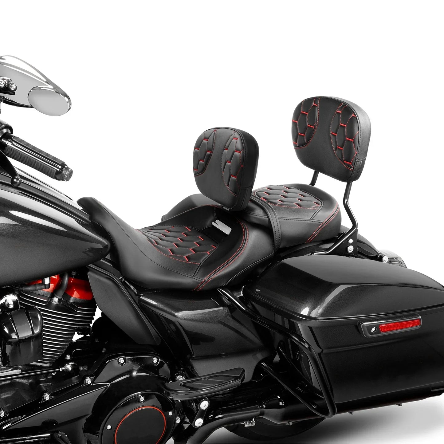 Driver & Passenger Seats with Backrest for Harley CVO Road Street Glide (09-23)