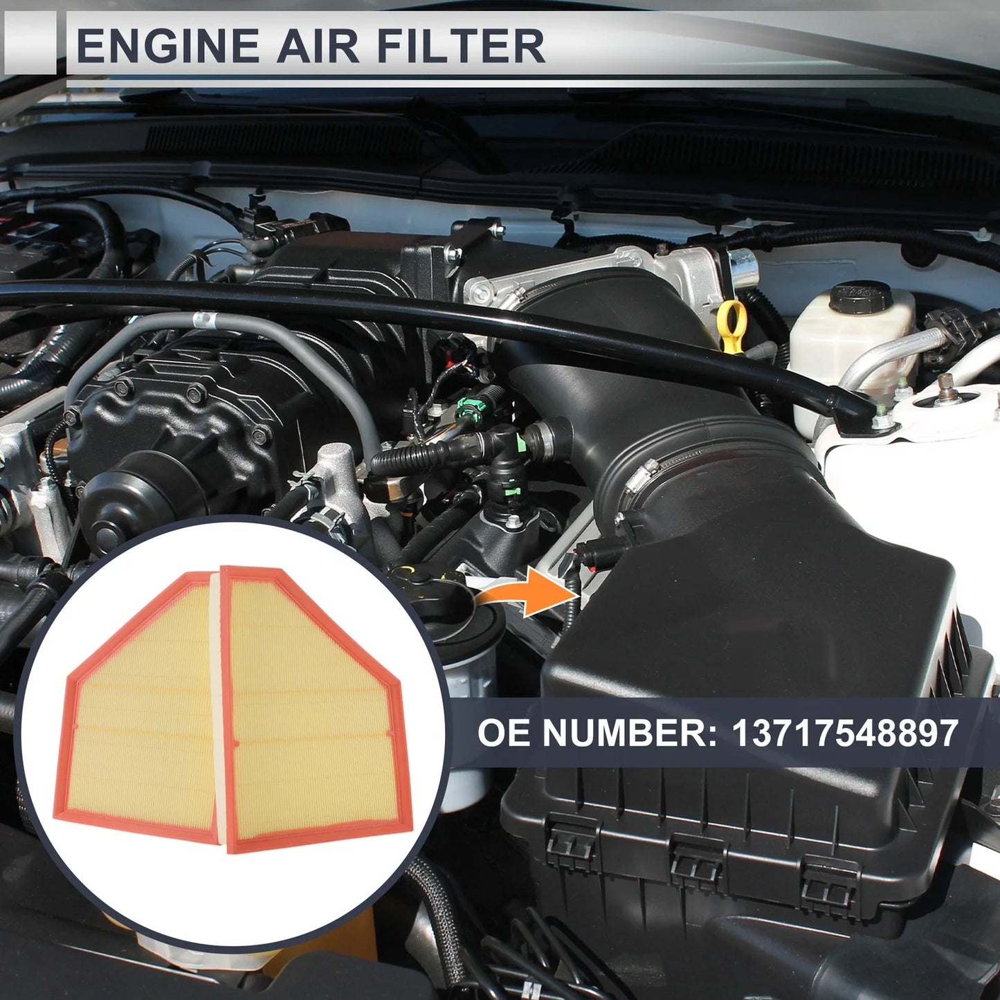 Engine Air Filter for BMW X5 4.8i (2007-2008)