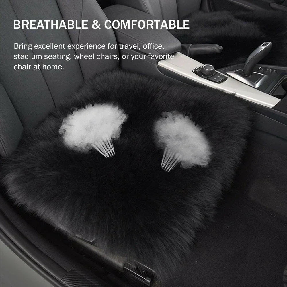 Genuine Sheepskin Car Seat Covers 18"x18" for Black Chair - AU Stock (2018-2023)