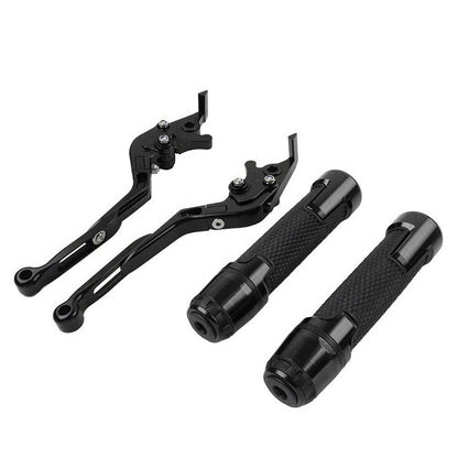Black Extendable Brake Clutch Lever Grip Set for Yamaha YZF R1 (2009-2014)