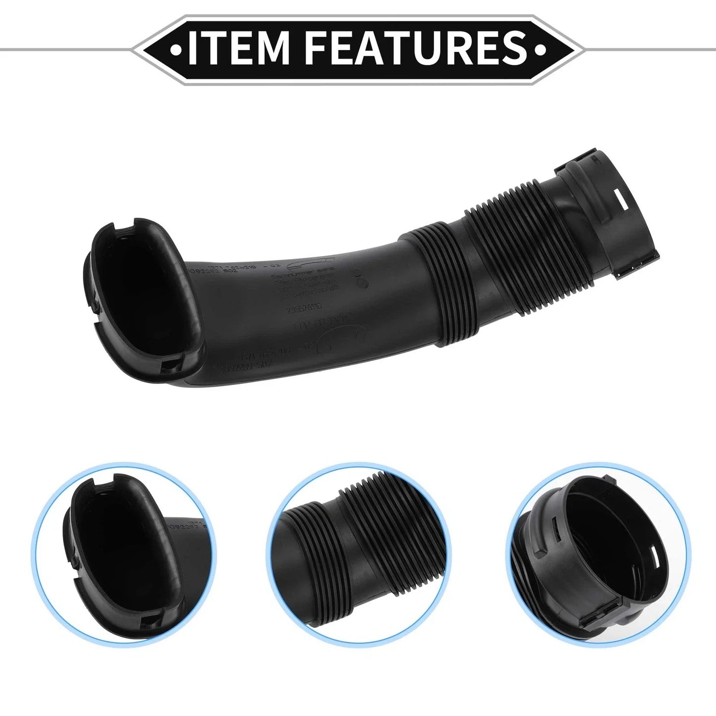 Car Intake Hose for BMW X5 X6 E70 E71 35iX 40iX Black
