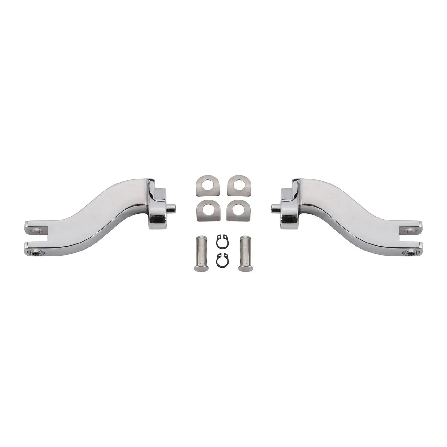 Rear Passenger Foot Peg Mounts for Harley Touring (1993-2025) Black/Chrome