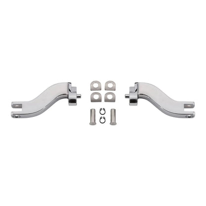 Rear Passenger Foot Peg Mounts for Harley Touring (1993-2025) Black/Chrome