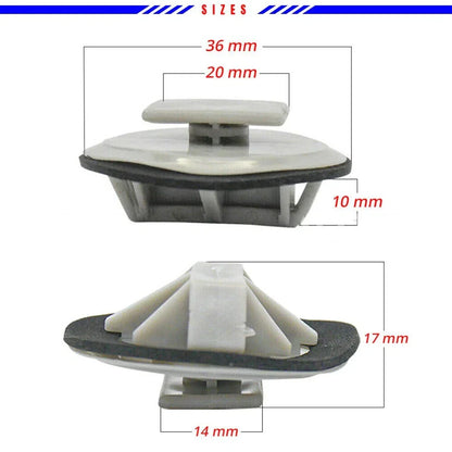 20x Side Skirt Rocker Molding Retainer Clips for Mazda