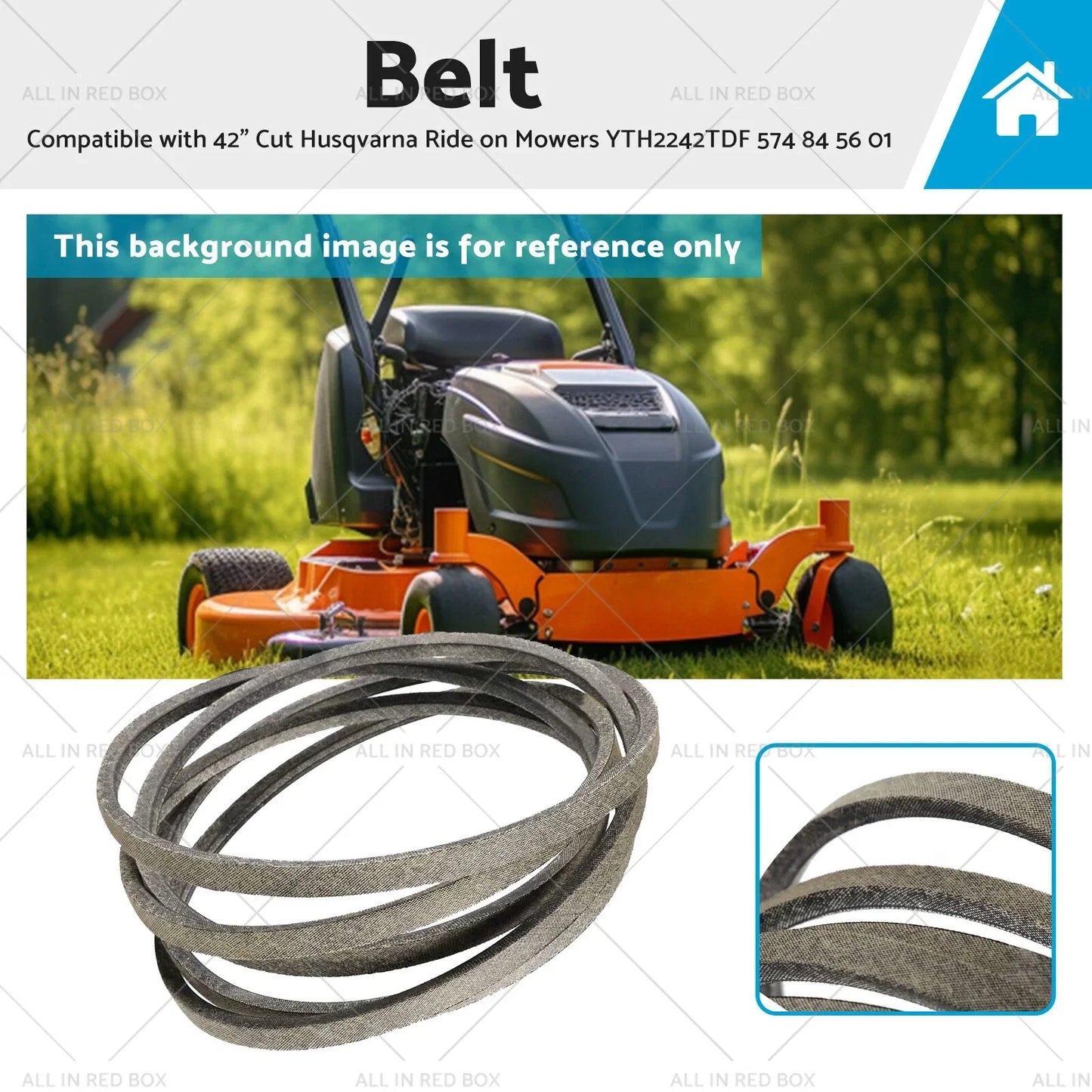 42" Grey Deck Belt for Husqvarna YTH2242TDF Mowers
