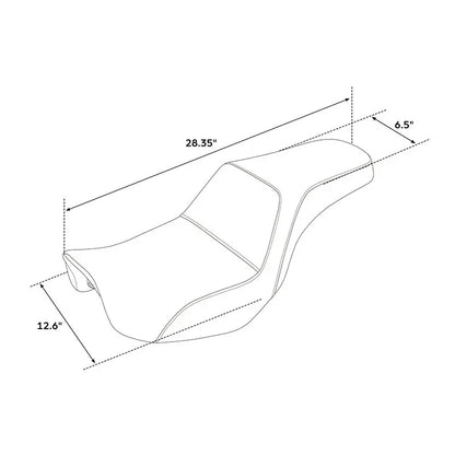 Driver Passenger Gel Seat for Harley Dyna Low Rider FXDL Street Bob (06-17)