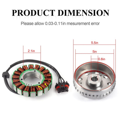 Stator + Flywheel W/ Gasket for Polaris Ranger 900 XP RZR 900/1000 (2013–2024)