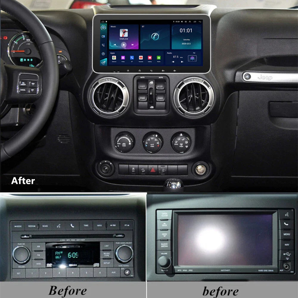 10.33'' Car Stereo Radio Head Unit for Jeep Wrangler, Dodge Challenger (2007-2023)