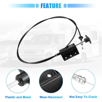 Hood Latch Lock Control Cable for Dodge D150 D250 Ramcharger (1975-1993)