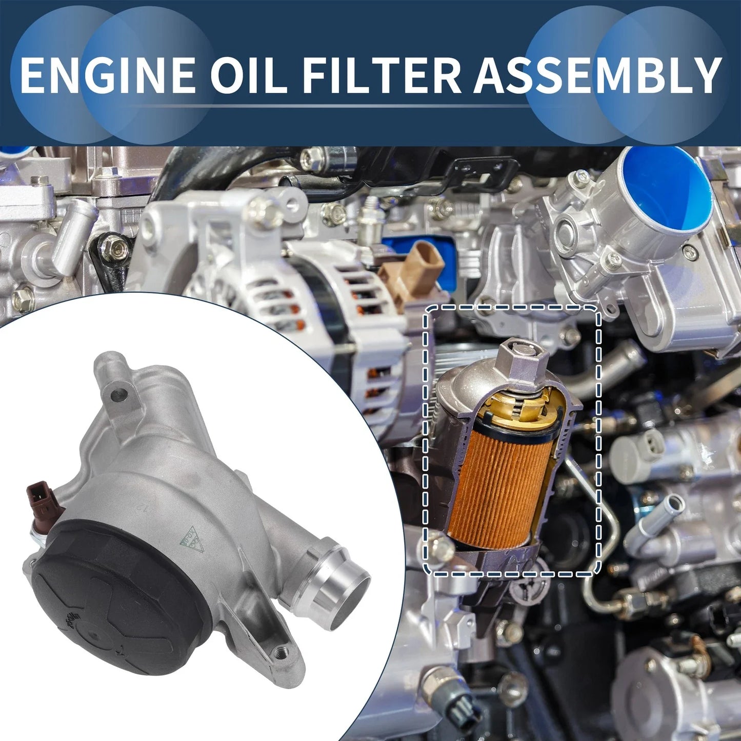 Oil Filter Housing with Sensors for BMW 128i