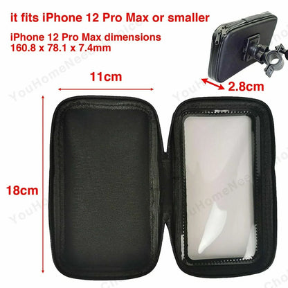 Waterproof Handlebar Bag for Motorcycle Bike Cell Phone GPS Case