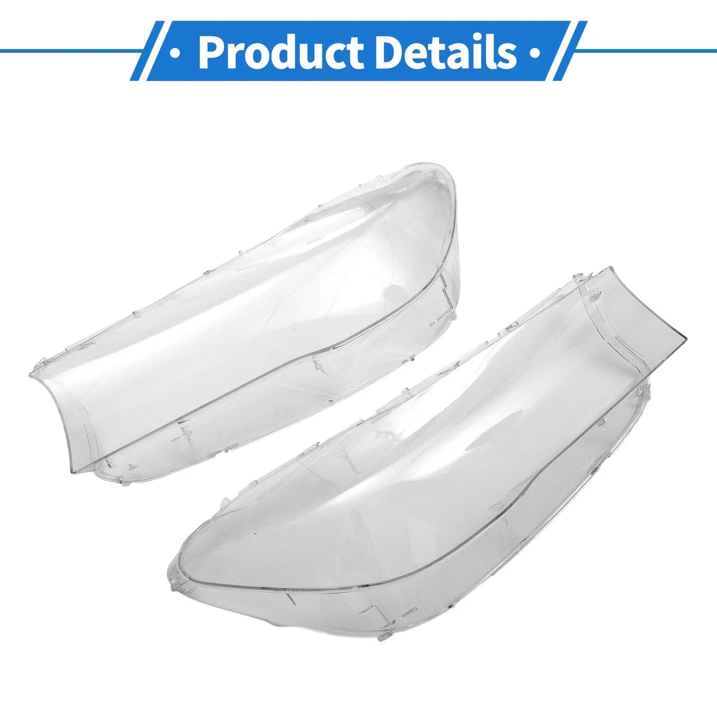 1 x Pair Front Left Right Headlight Lens Cover for BMW 740i