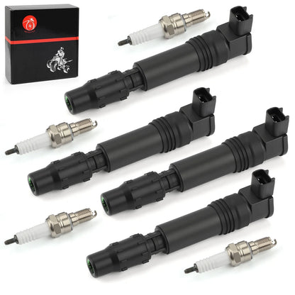 4Pcs Ignition Stick Coils w/ Iridium Spark Plug for Honda CBR600F (2002–2006)