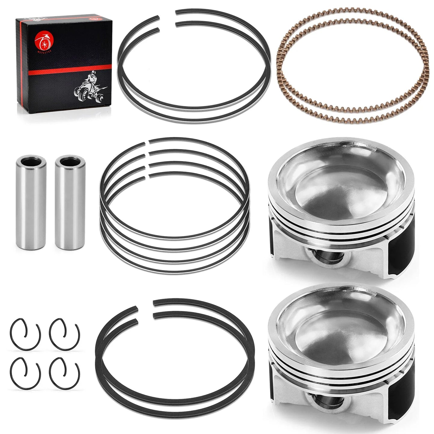 2 x Piston & Rings Set 80mm for Polaris Sportsman 800 (2005–2015)