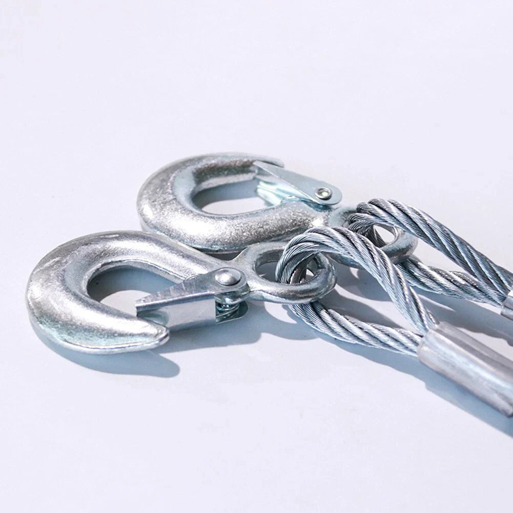 Blue Rubber Coated Tow Recovery Hook Rope 5 Ton 4Meter for Vehicle