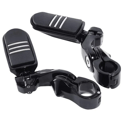Black Highway Engine Guard Crash Bar Foot Pegs for Harley Road Glide (09-24)