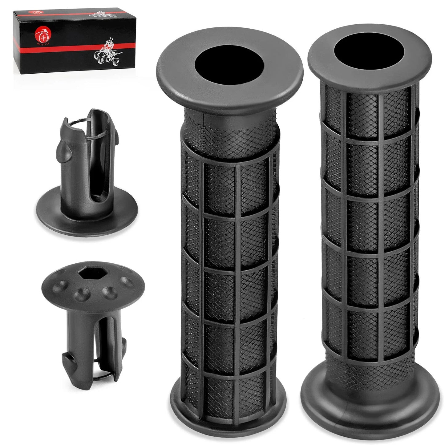 Handlebar Grips & End Caps for Honda Recon/Rancher/Foreman/Rubicon/Rincon (1999–2012)