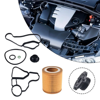 Engine Oil Filter Cooler Seal Set for X3 N26 N52 N54 N56