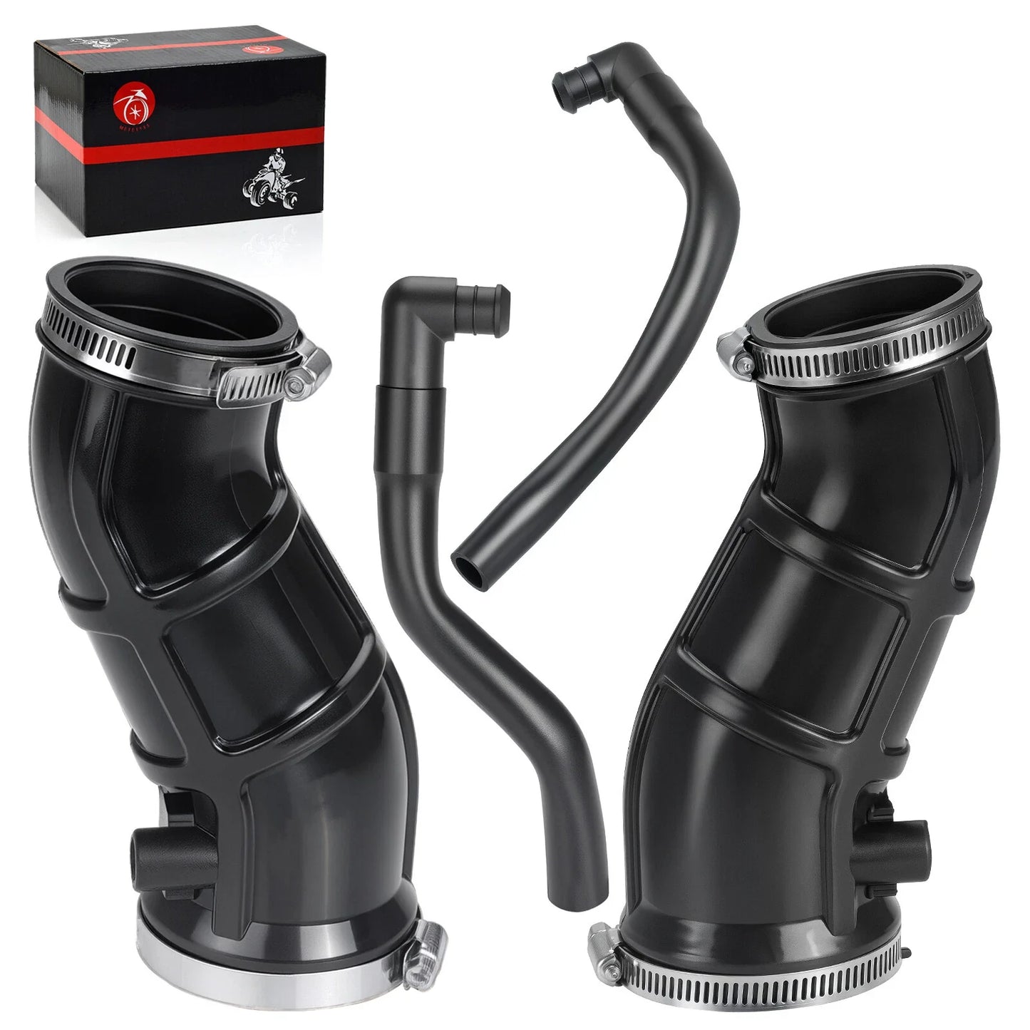 2 x Air Box Intake Tube w/Elbow PIPE for Yamaha Raptor YFM 660R (2001–2005)