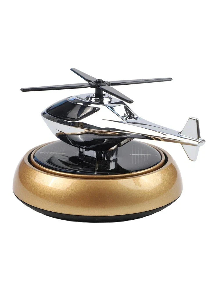 Rotating Airplane Ornament Car Air Purifier Diffuser with Solar Panel
