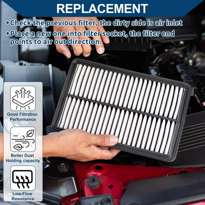 Engine Air Filter for Dodge Caravan 2.4L 3.3L (2001-2007) - 1 Piece