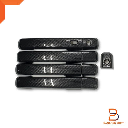 Carbon Fiber Door Handle Cover Trim for Isuzu D-Max MU-X 2012-2019