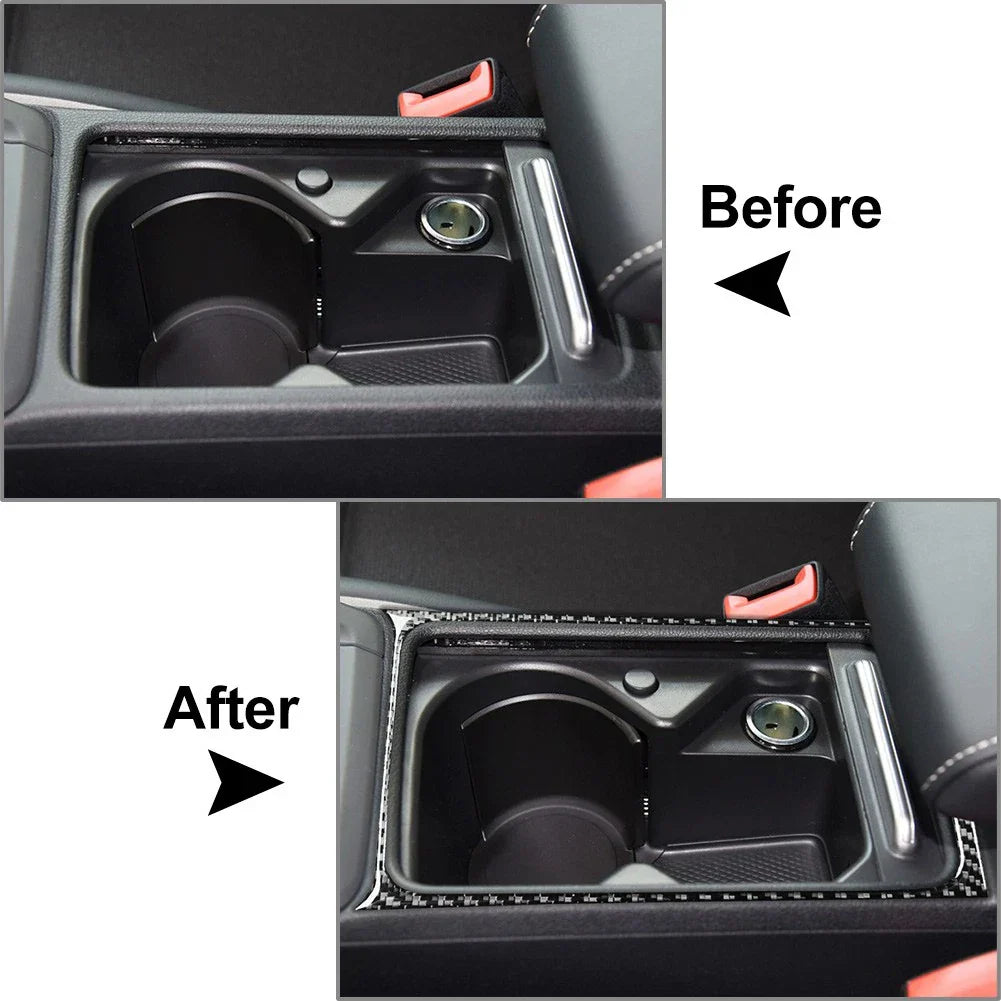 Water Cup Holder Frame Trim for Volkswagen Golf 8 MK8 (2021-2023) Black