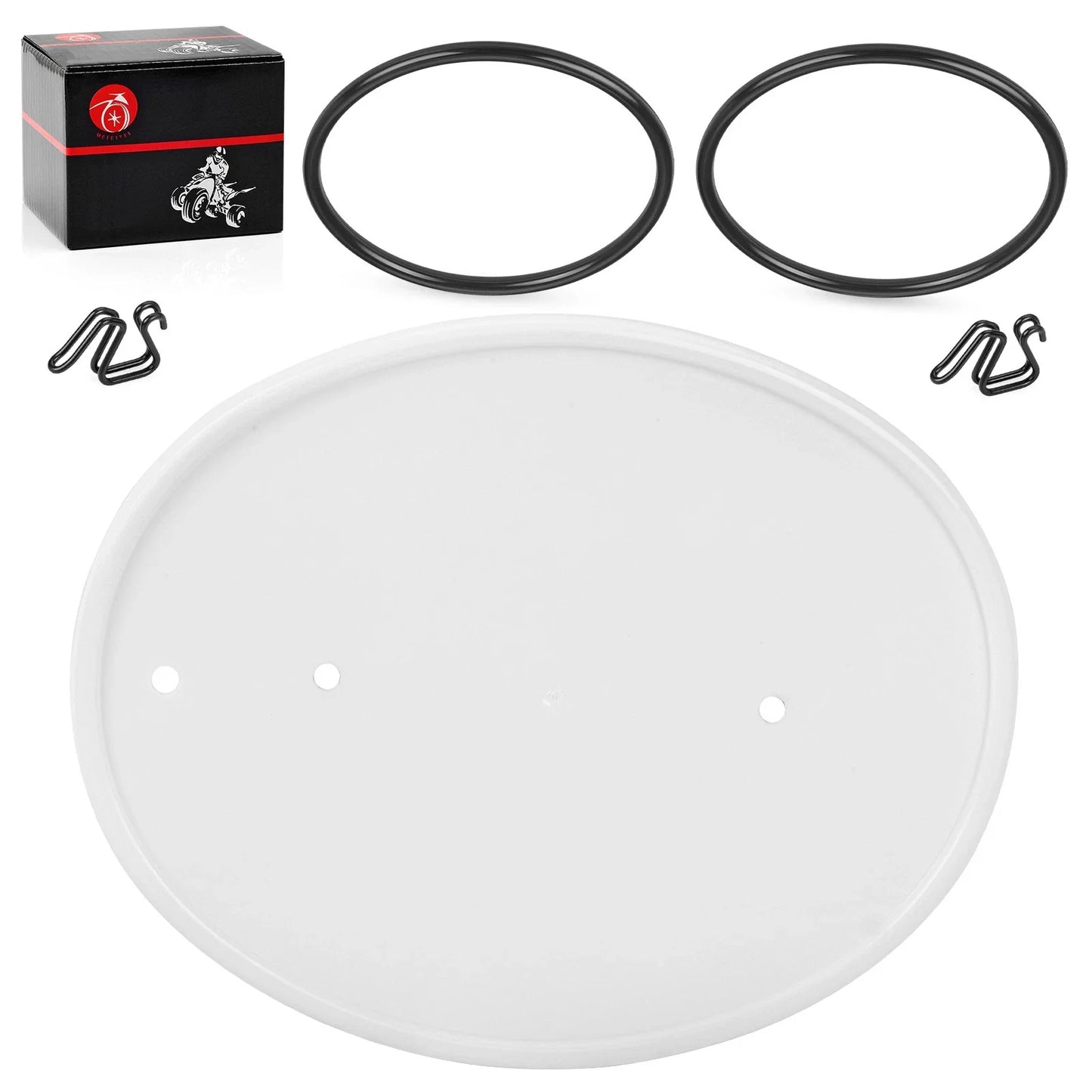 White Front Number Plate w/ Clips Bands for Honda Z50R (1979–1987)