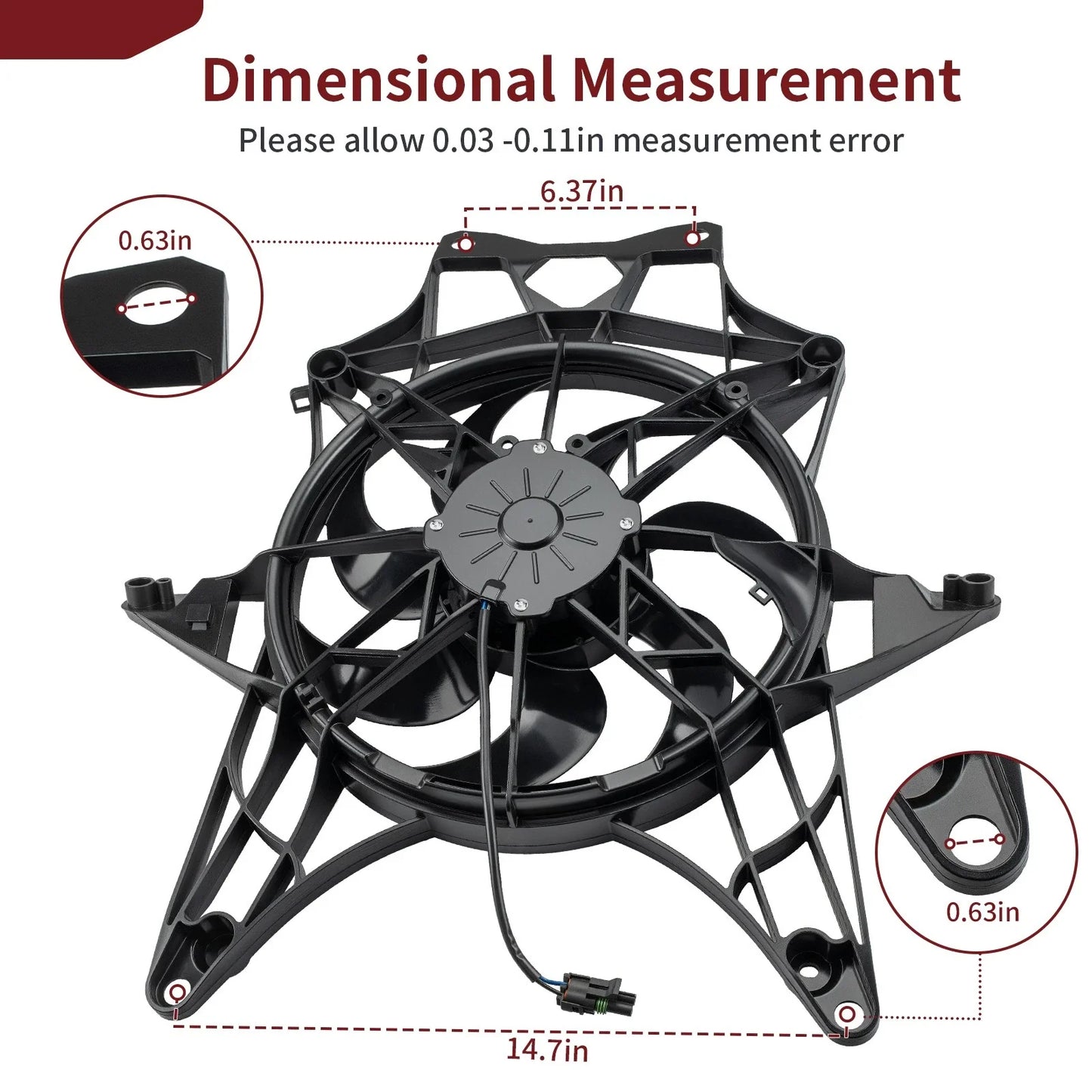 Radiator Cooling Fan & Cover for Can Am Maverick X3 Max (2017–2018)