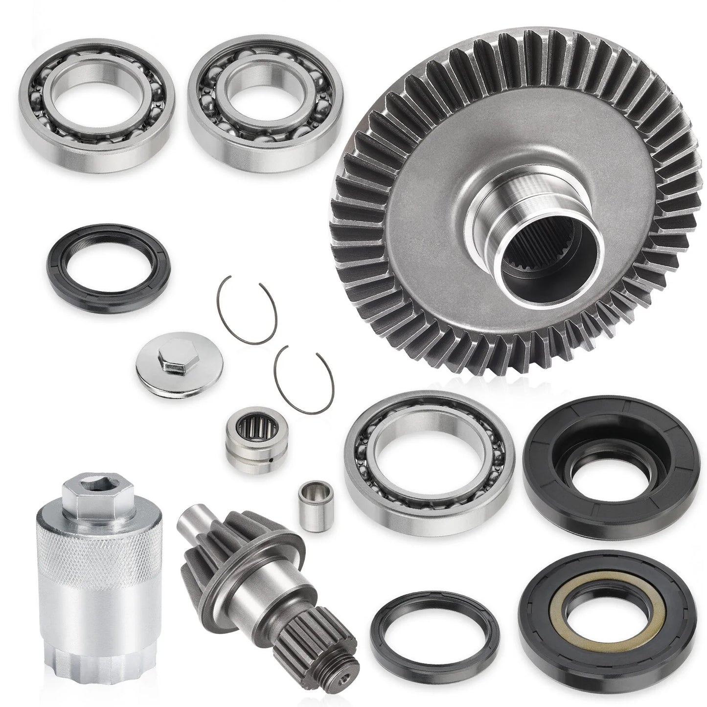 Rear Diff Ring & Pinion Gear with Nut Tool for Honda Rancher TRX400 (2004–2007)