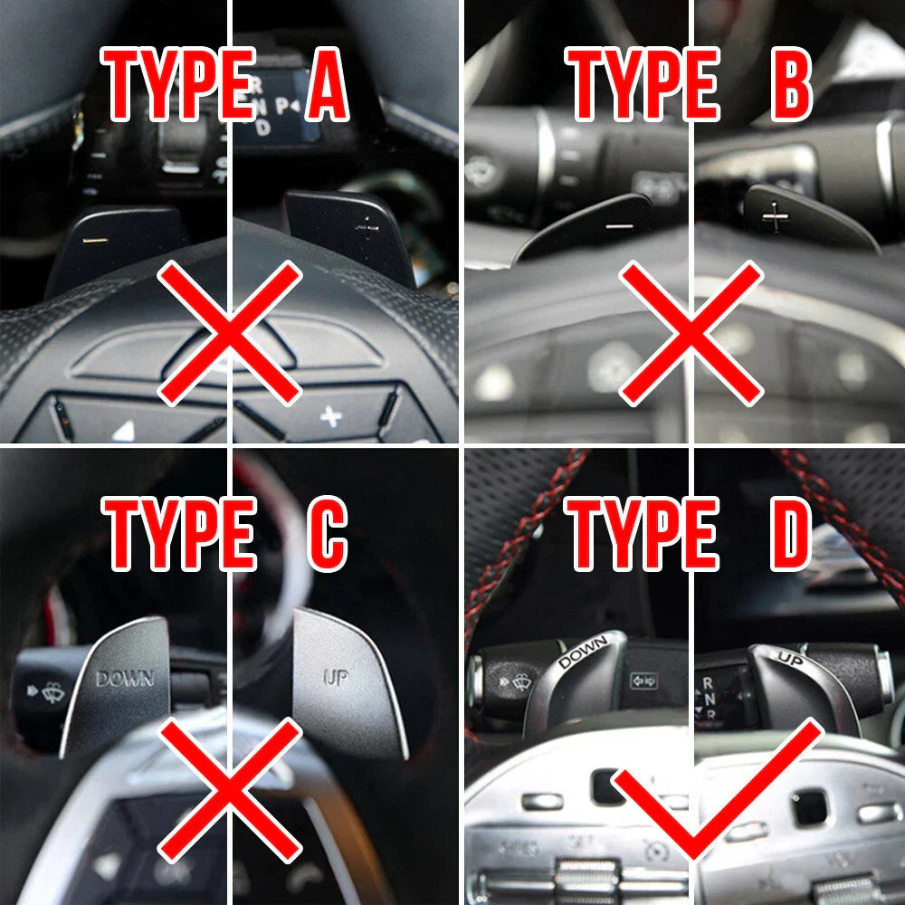Red Steering Wheel Shifter Paddles for Mercedes AMG A45 C43 C63 E63 GLC63