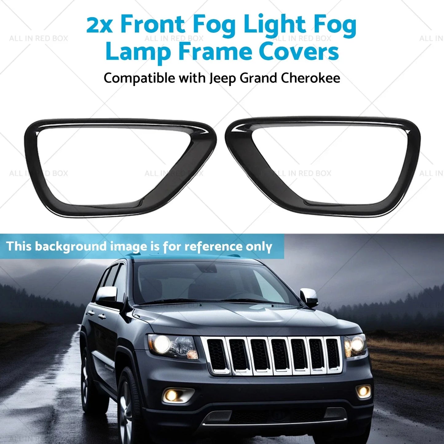 Front Fog Light Lamp Frame Covers for Jeep Grand Cherokee (2014-2016)