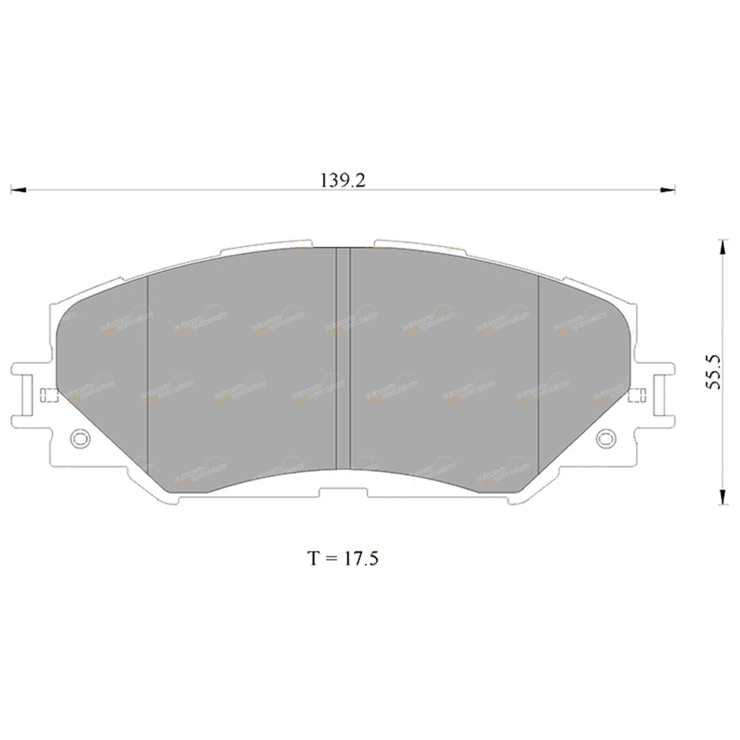 Front Disc Rotors & Bremtec Brake Pads for Corolla (2007–2018)
