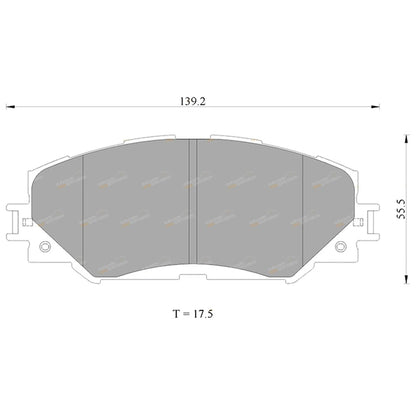 Front Disc Rotors & Bremtec Brake Pads for Corolla (2007–2018)