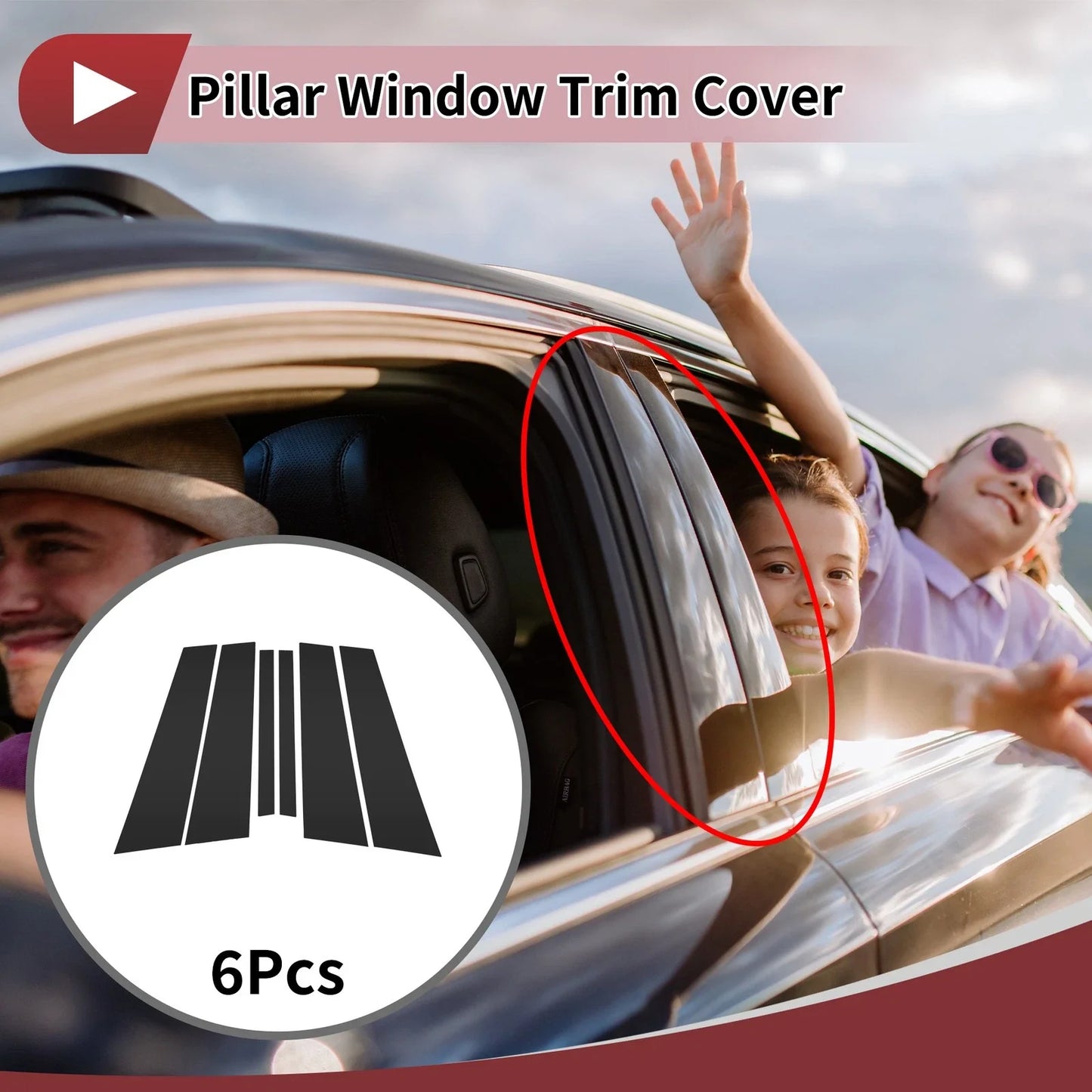 Door Pillar Window Trim for BMW 1-Series Hatchback (2008-2016)