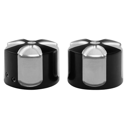 Black Rear Axle Nut Cover for Harley Softail Fatboy Dyna (2009-2023)