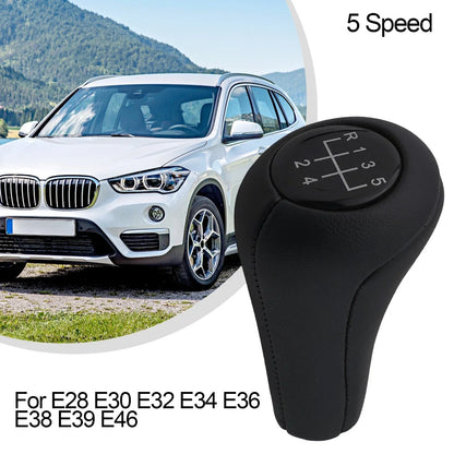 5-Speed Gear Shift Knob Ball Leather Plastic for E28 X3 Z1 Z3