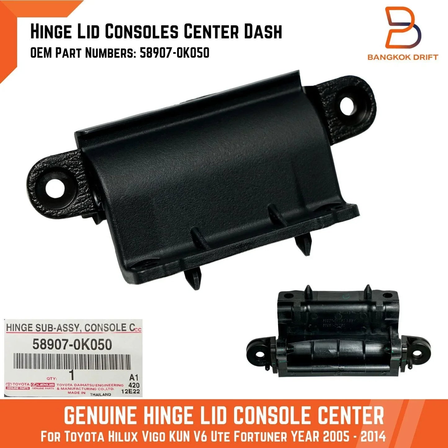 Genuine Console Compartment Door Hinge for Toyota Hilux Ute 2005-2015