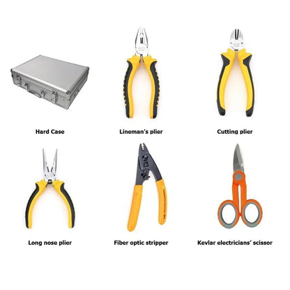 FTTH Fiber Optic Tool Kit - Cutter, Power Meter, Visual Device, Cleaver