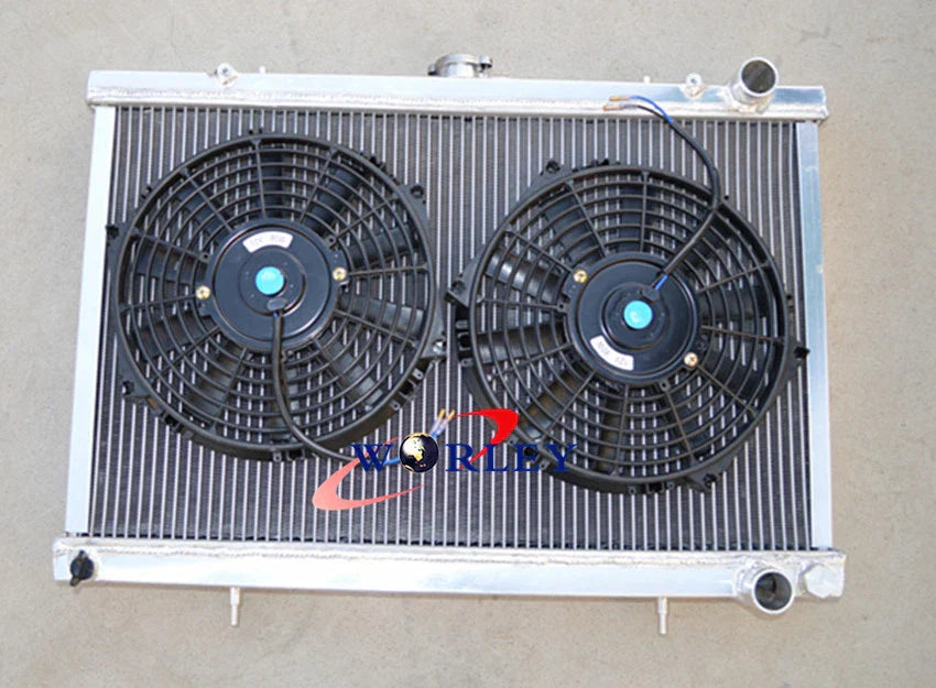 Aluminum Radiator +  10" Fans for Nissan Skyline S13 (1989-1994)