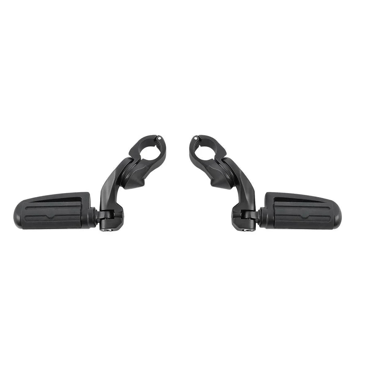 Matte Black 32mm Short Angled Highway Bar Engine Guard Pegs Mounts Footpegs