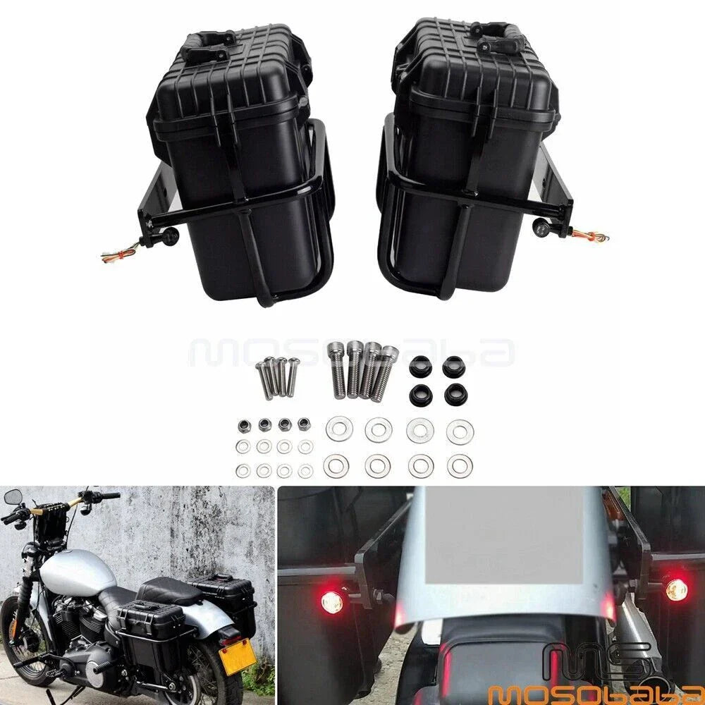 Saddlebag Luggage Box Conversion w/LED Taillight for Harley Softail (2018-2023)