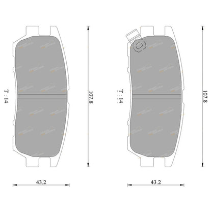 Brembo Rear Disc Brake Pad Set 3.5L for Mitsubishi Magna TL (2003 - 2004)