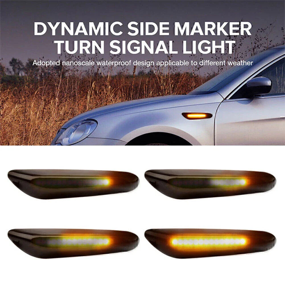 Smoke Dynamic LED Side Marker Lights for BMW E46 E60 E90 E91 E92 E93 E82 E88
