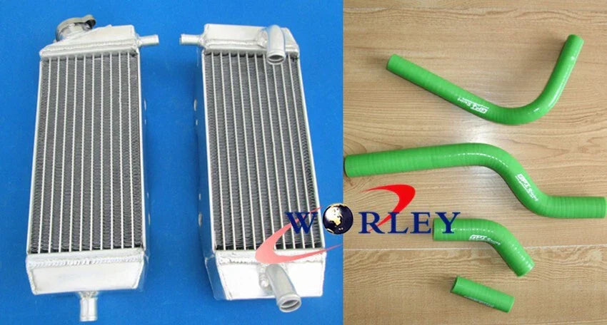 Aluminum Radiator + Hose for Kawasaki KX250F KXF250, Suzuki RMZ250 (2004)