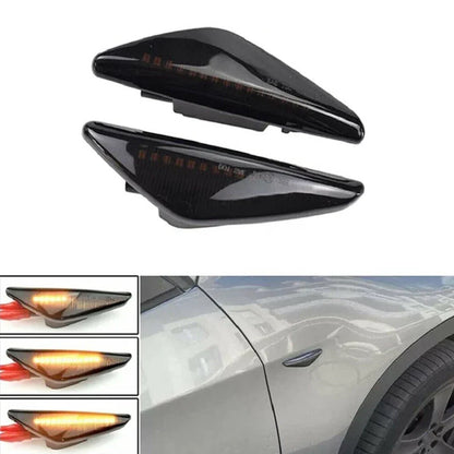Smoked LED Fender Side Marker Lights for BMW X3 X5 X6 (2004-2010)