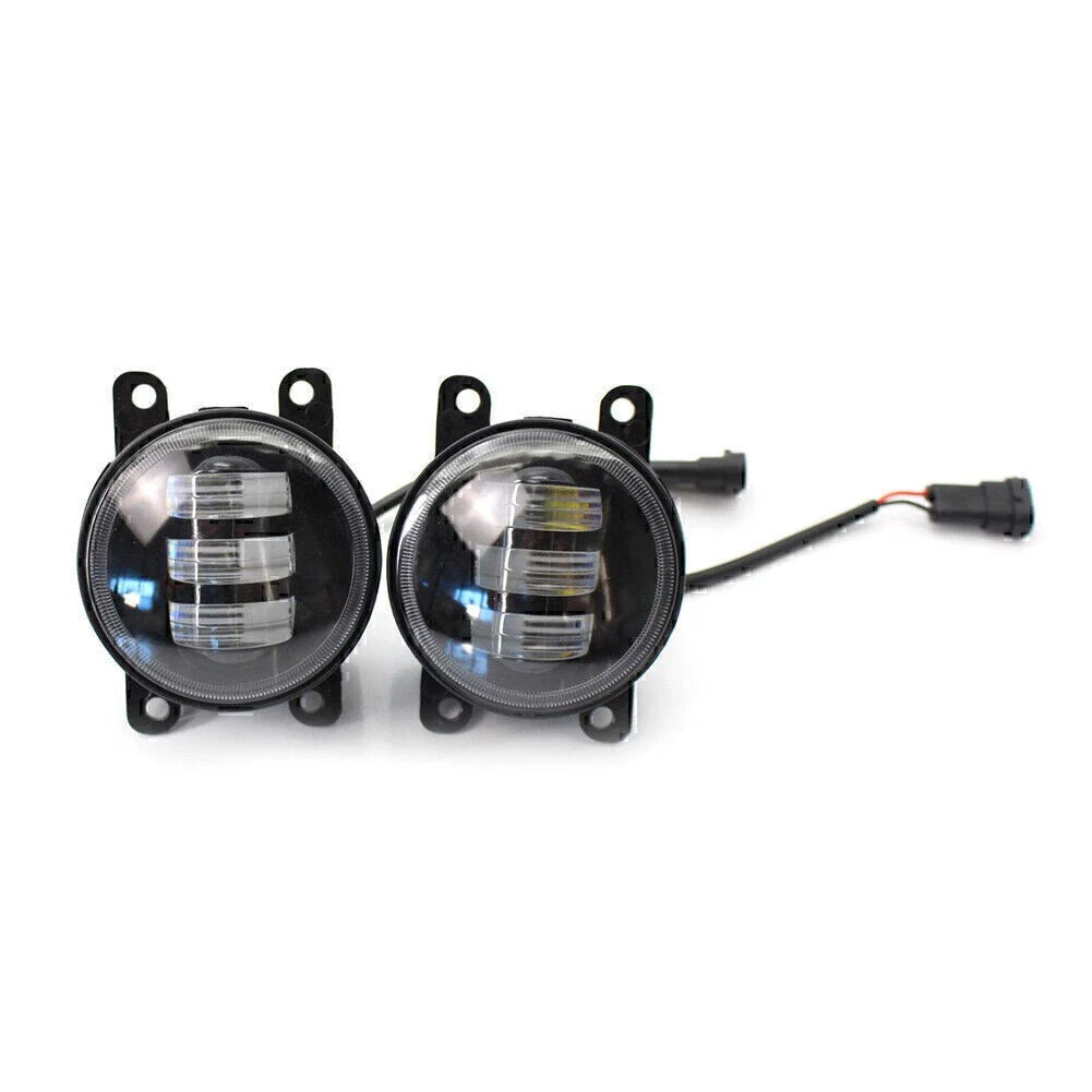 Dual Color White/Yellow LED Fog Lights for Honda Nissan Subaru Ford