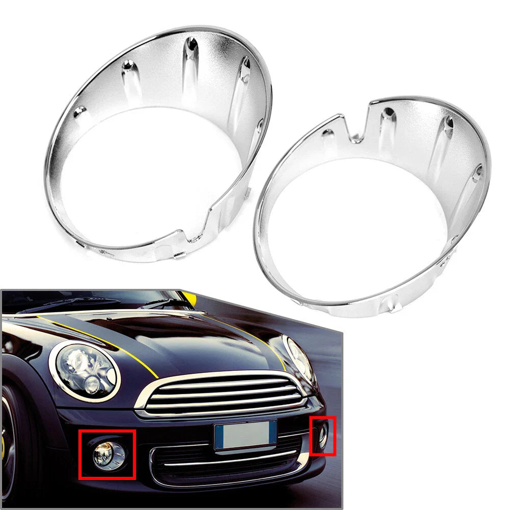 Front Fog Light Trim Ring Covers for BMW Mini Cooper R56 (2009-2013)