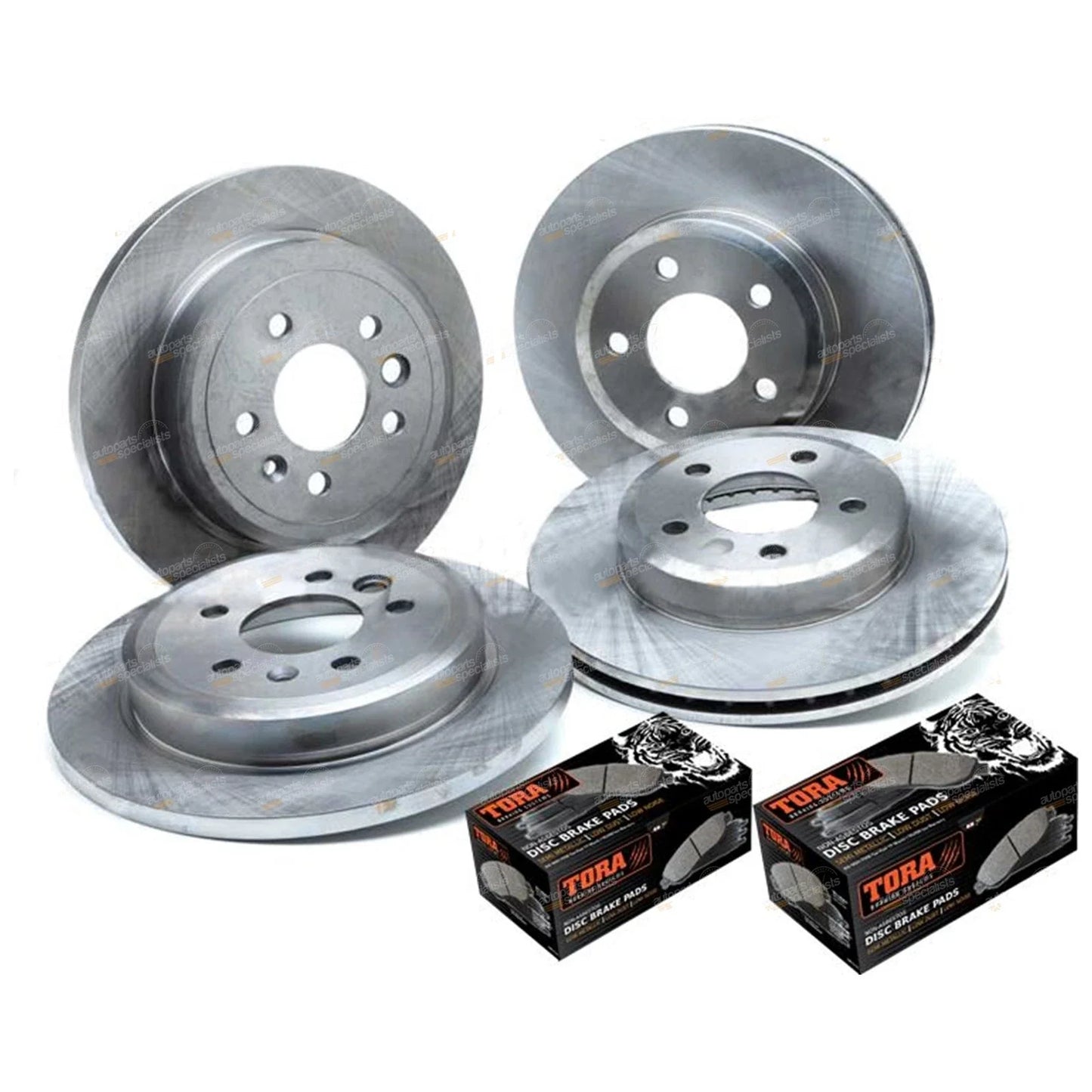 FULL SET Front & Rear Disc Rotors + Brake Pads Ford Falcon BA BF FG (2002-2016)